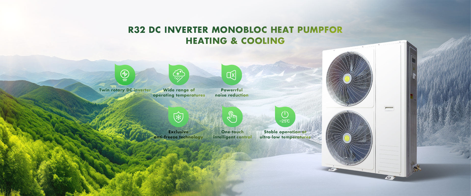 heat pump for heating & cooling